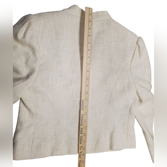 Maduson Vienna Vntg Women's Blazer. Cream Linen/Cotton. 6 - Picture 10 of 10